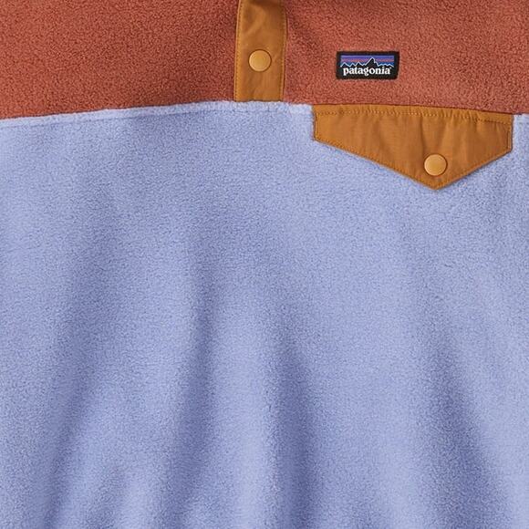 Patagonia Kids Lightweight Synch Snap-T Pullover Pale Periwinkle Size XL/14 NWT - Picture 3 of 10